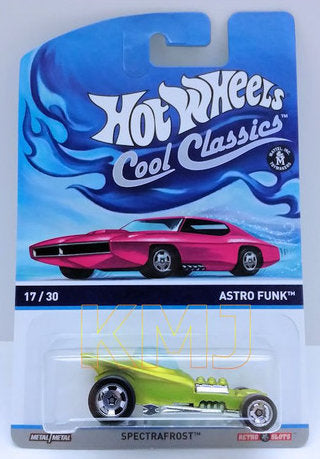 Hot Wheels 2014 - Cool Classics 17/30 - Astro Funk - Spectrafrost Anti-Freeze - Metal/Metal & Retro Slots - Pink Car Card
