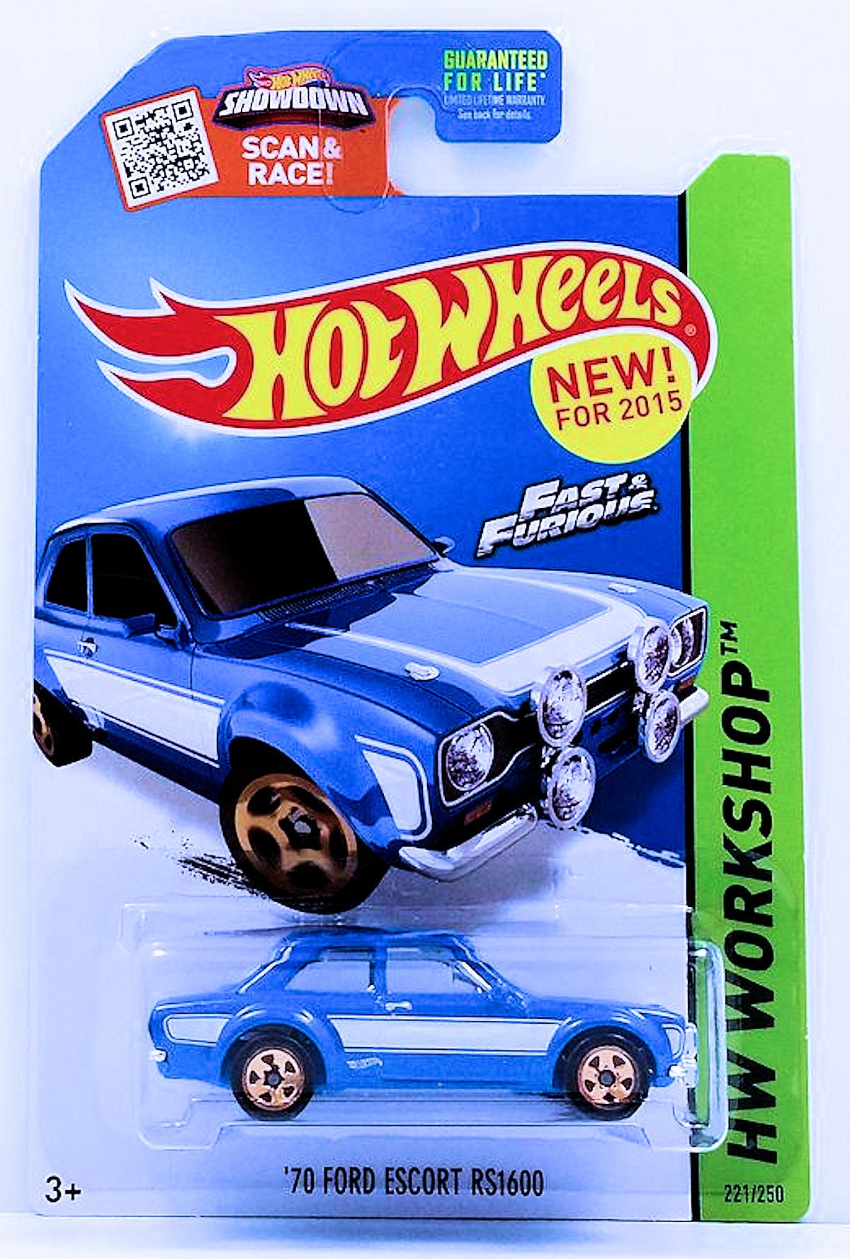 Hot Wheels 2015 - Collector # 221/250 - '70 Ford Escort RS1600