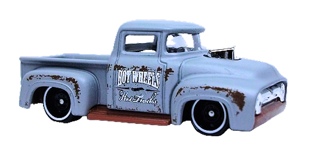 Hot Wheels 2017 - Collector # 108/365 - HW Hot Trucks 2/10 - Custom '56 Ford Truck - Gray Primer - HW Steelie 8 Slot - FSC