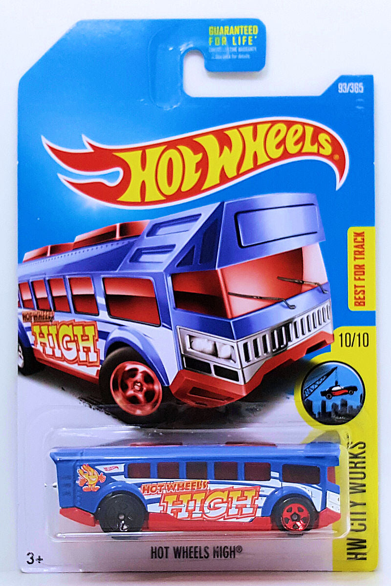 Hot Wheels 2017 - Collector # 094/365 - HW City Works 10/10 - Hot Wheels High (School Bus) - Blue