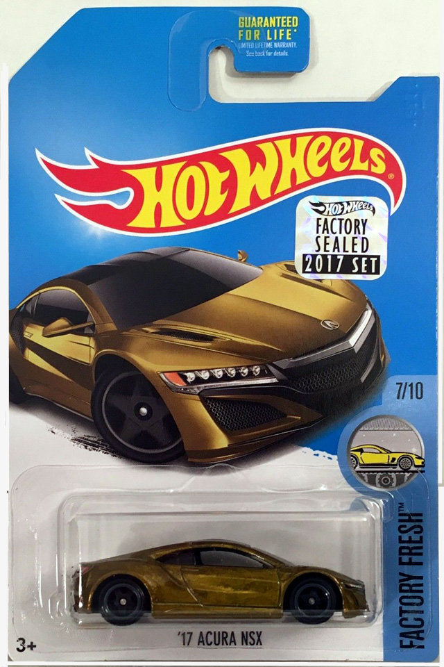Hot Wheels 2017 - Collector # ---/365 - Factory Fresh 7/10 - SUPER Treasure Hunt - '17 Acura NSX - Spectraflame Dark Yellow