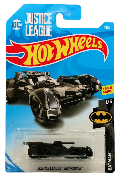Hot Wheels 2018 - Collector # 001/365 - Batman 1/5 - New Models - Justice League Batmobile - Black - IC