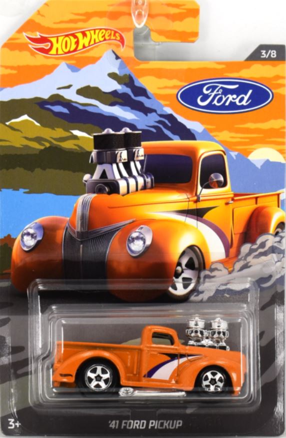 Hot Wheels 2019 - Ford Pickup Trucks 3/8 - '41 Ford Pickup - Orange - Walmart Exclusive