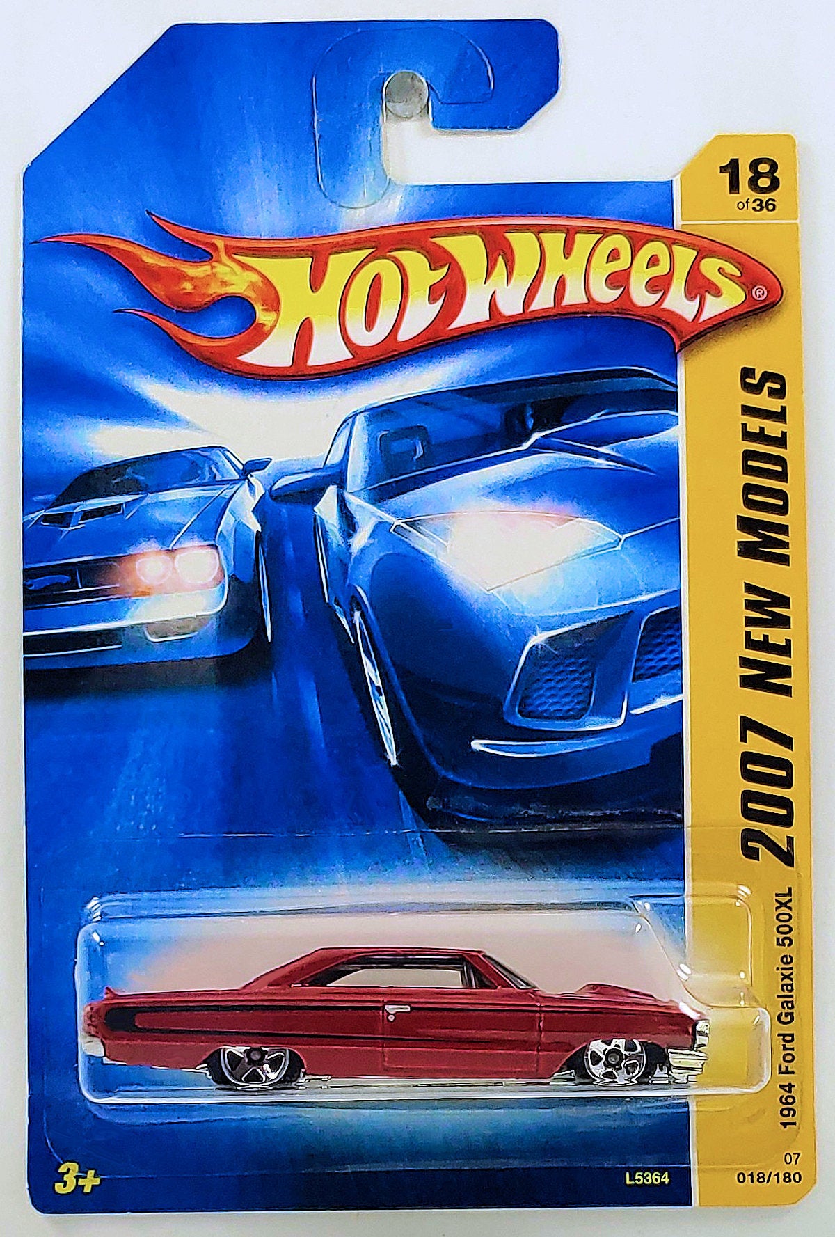 Hot Wheels 2007 - Collector # 018/180 - New Models 18/36 - 1964 Ford Galaxie 500XL - Red - USA
