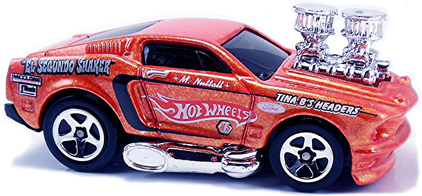Hot Wheels 2006 - Collector # 128/223 - 1968 Mustang ('Tooned) - Metallic Dark Orange - 5 Spokes
