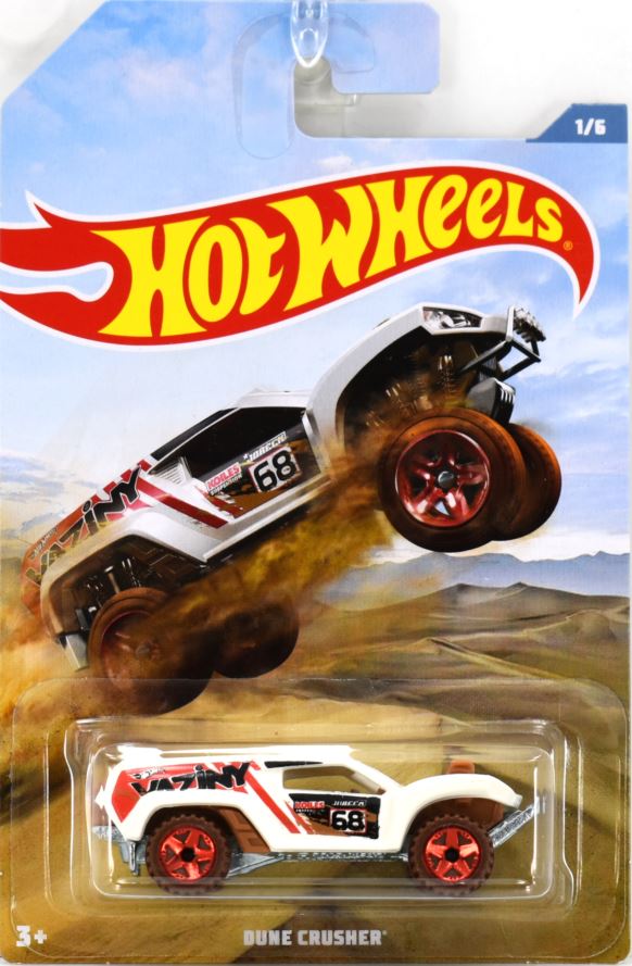 Hot Wheels 2019 - Theme Series / Backwood Rally 1/6 - Dune Crusher - White - Walmart Exclusive