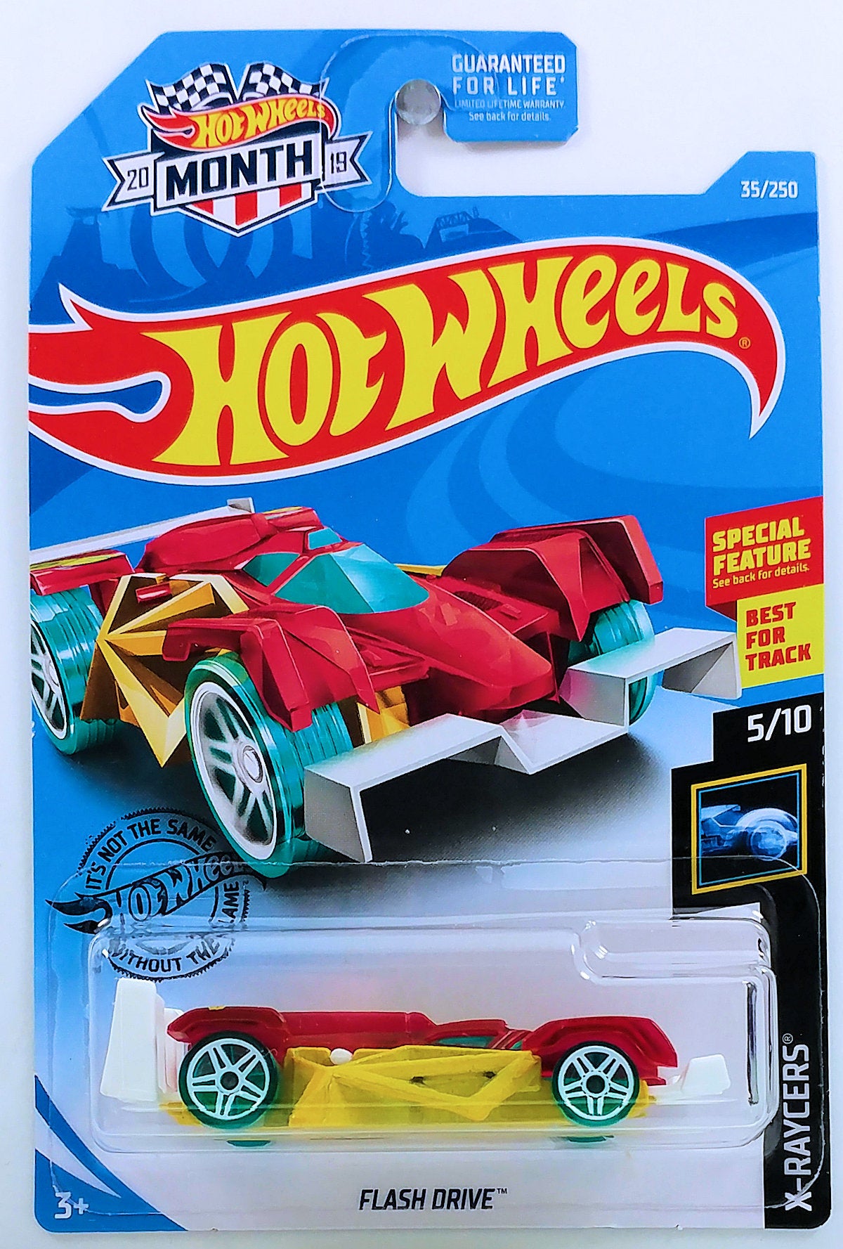 Hot Wheels 2019 - Collector # 035/250 - Flash Drive - USA 'Month' Card