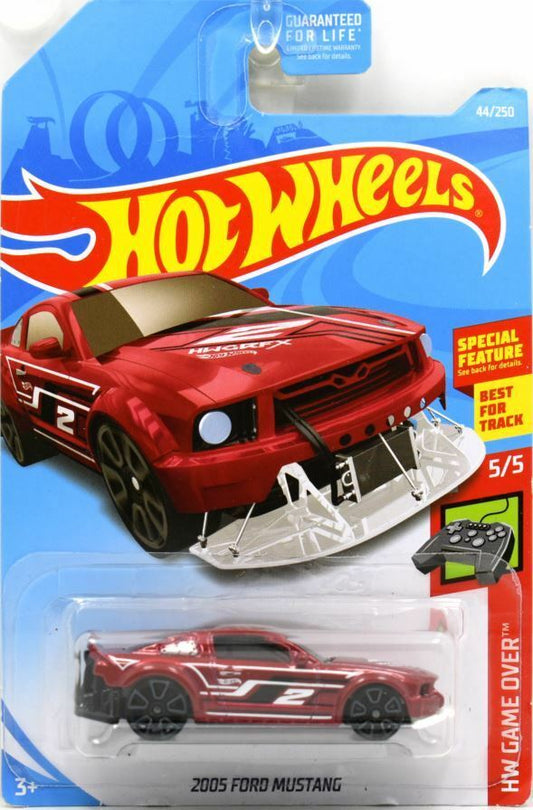 Hot Wheels 2019 - Collector # 044/250 - HW Game Over 5/5 - 2005 Ford Mustang - Red - Kroger Exclusive - USA