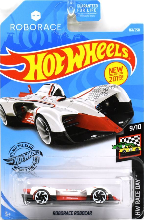 Hot Wheels 2019 - Collector # 161/250 - HW Race Day 9/10 - New for 2019 - Roborace Robocar - White