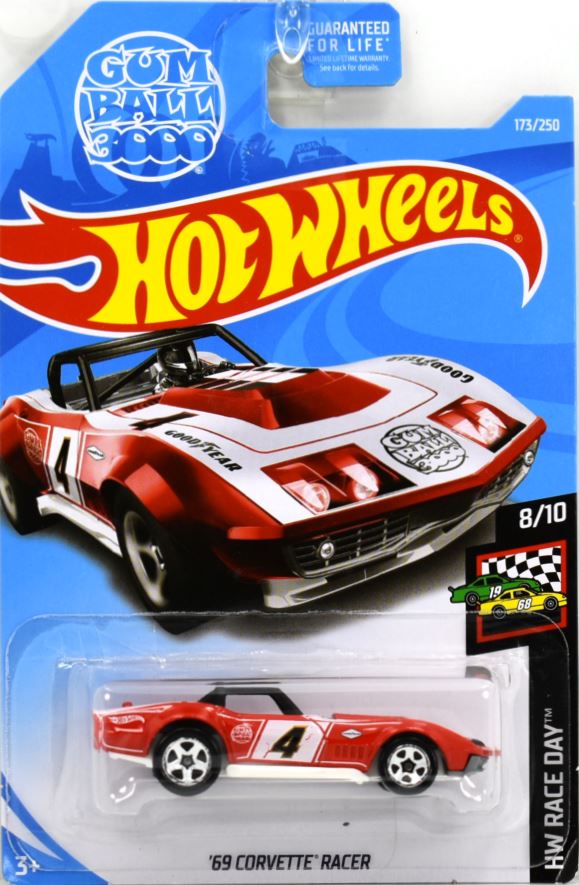 Hot Wheels 2019 - Collector # 173/250 - HW Race Day 8/10 - '69 Corvette Racer