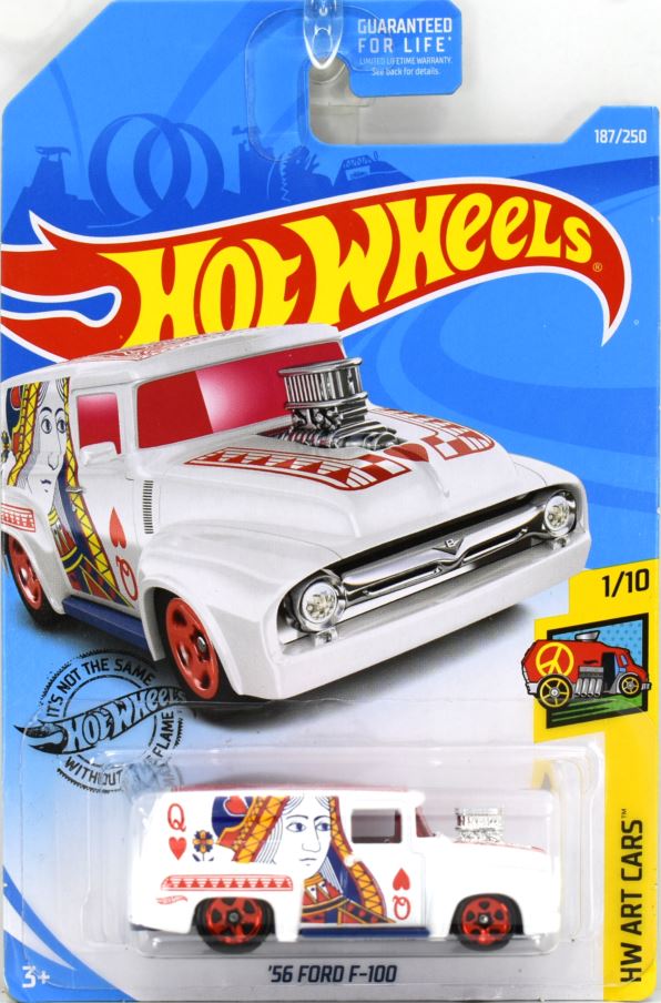Hot Wheels 2019 - Collector # 187/250 - HW Art Cars 1/10 - '56 Ford Truck - White - USA