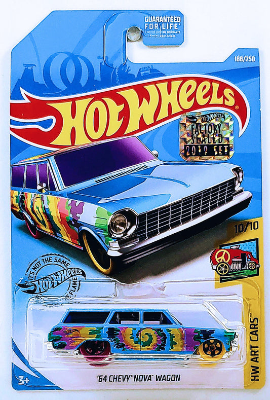 Hot Wheels 2019 - Collector # 188/250 - '64 Chevy Nova Wagon - USA Factory Sticker