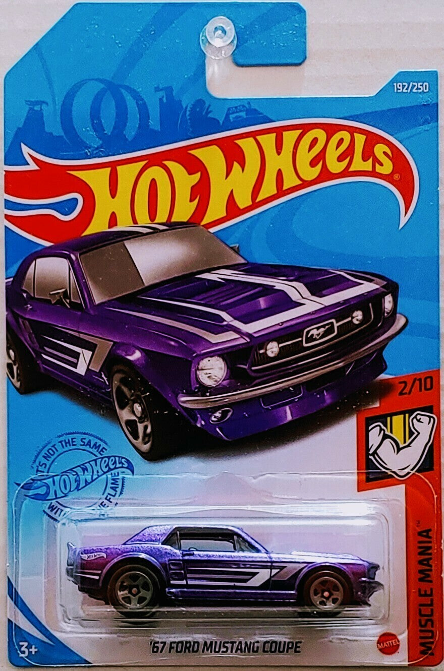 Hot Wheels 2021 - Collector # 192/250 - Muscle Mania 2/10 - '67 Ford Mustang Coupe - Purple- IC