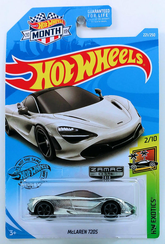 Hot Wheels 2019 - Collector # 221/250 - McLaren 720S - USA 'Month' Card