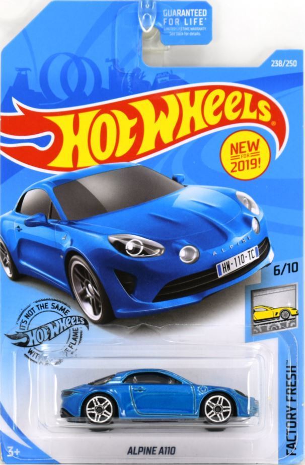 Hot Wheels 2019 - Collector # 238/250 - Factory Fresh 6/10 - New Models - Alpine A110 - Blue - USA Card