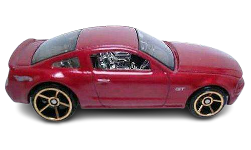 Hot Wheels 2005 - Collector # 006/183 - First Editions / Realistix 6/20 -  2005 Ford Mustang GT - Dark Red - Faster Than Ever - Chrome Interior