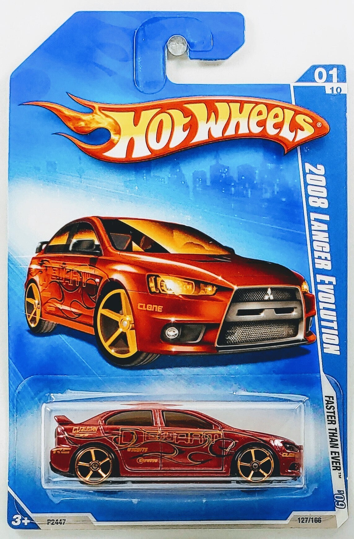 Hot Wheels 2009 - Collector # 127/166 - Faster Than Ever 1/10 - 2008 Lancer Evolution - Red - IC