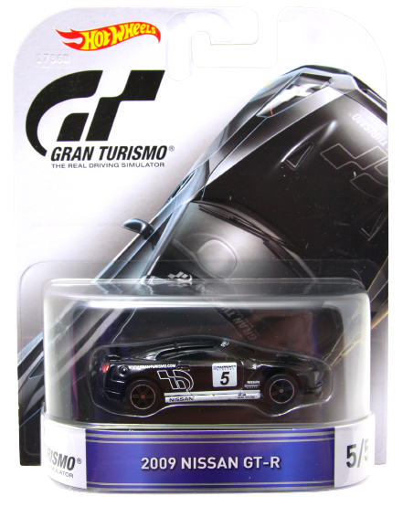 Hot Wheels 2016 - Entertainment / Gran Turismo 5/5 - 2009 Nissan GT-R - Black - Real Riders