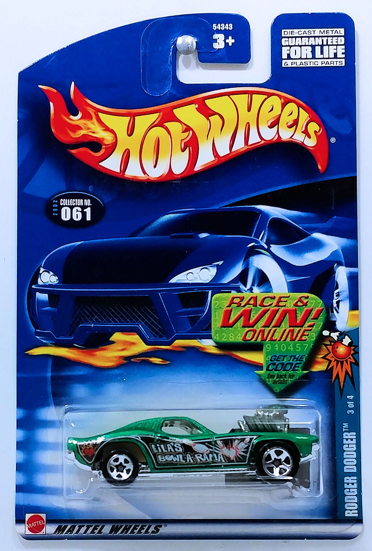 2008 Hot Wheels Father's Day 1/64 Scale Green Rodger Dodger