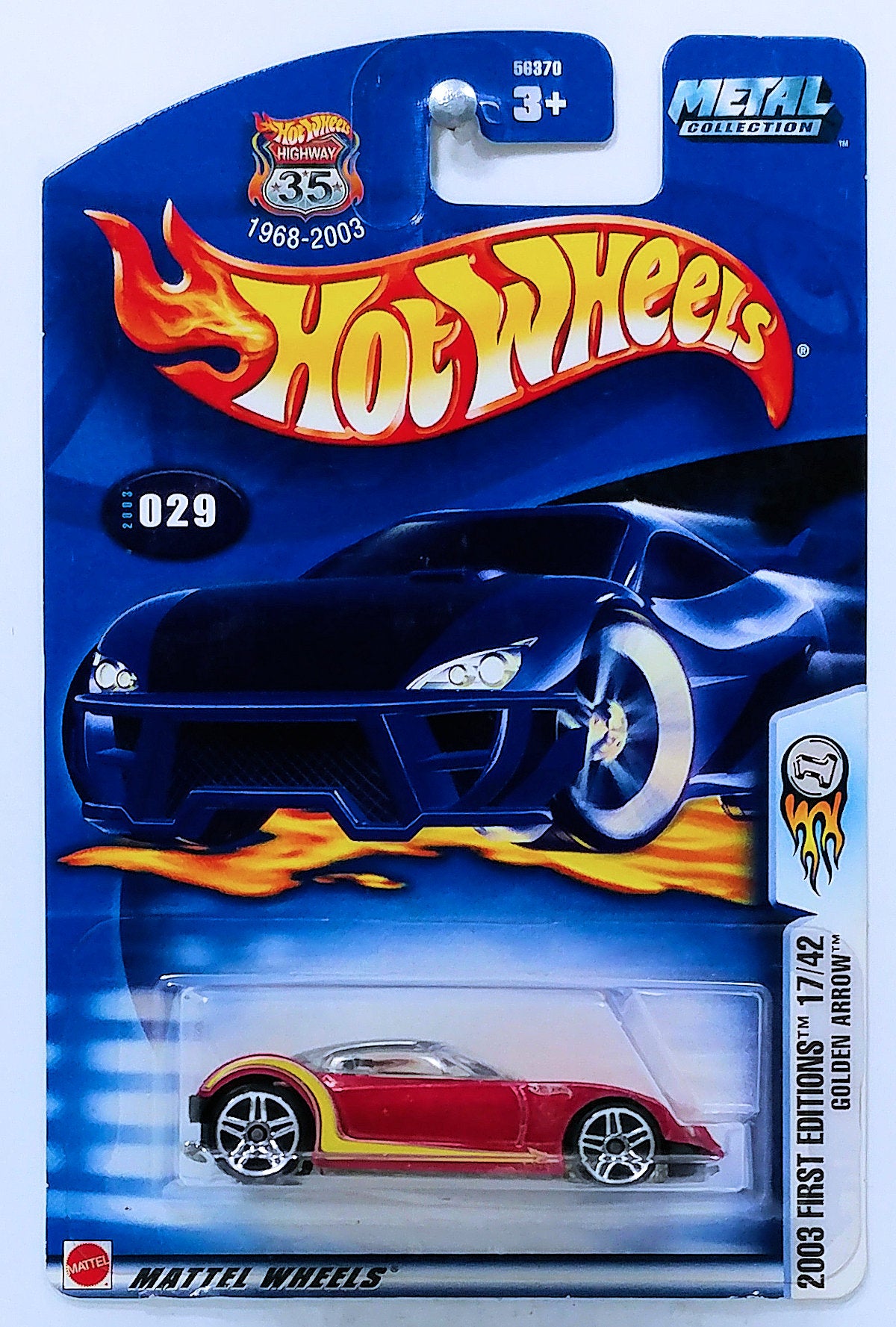 Hot Wheels 2003 - Collector # 029/220 - First Editions 17/42 - Golden Arrow - Red - PR5 Wheels