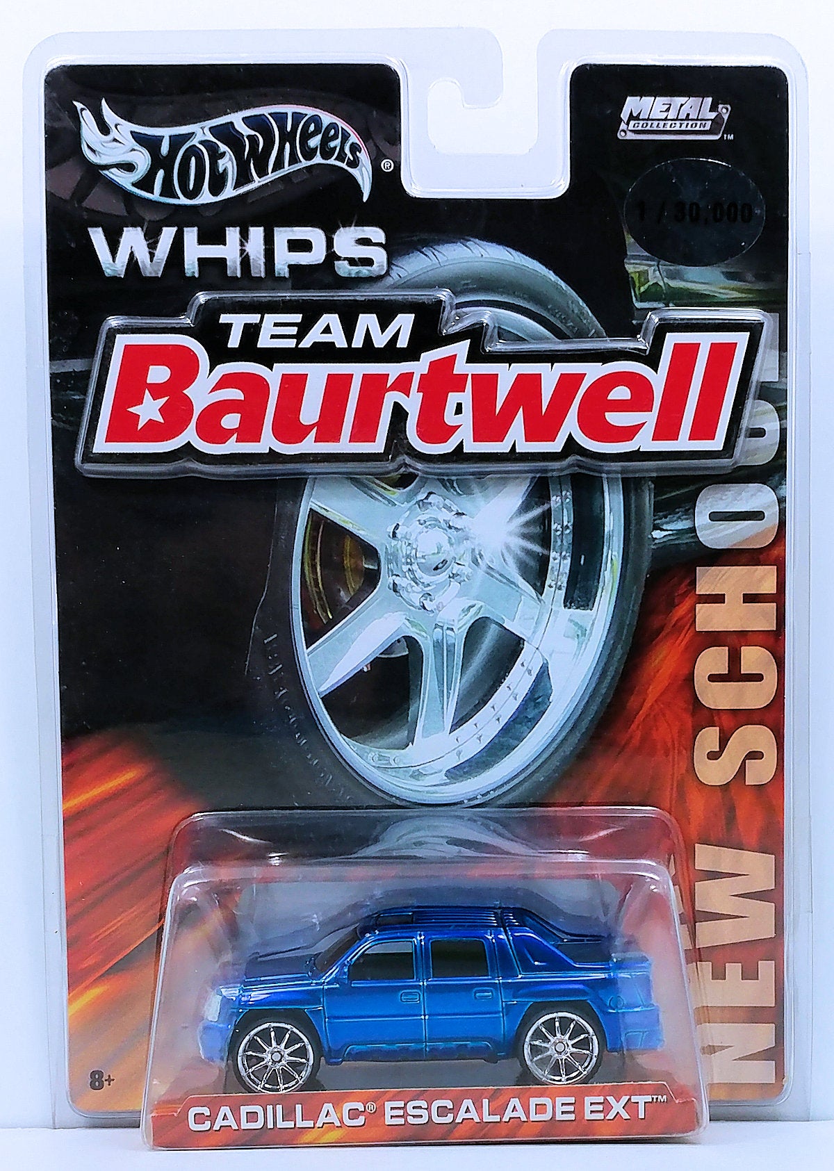 Hot Wheels 2004 - Whips / Team Baurtwell / New School - Cadillac Escalade EXT - Ransburg Blue