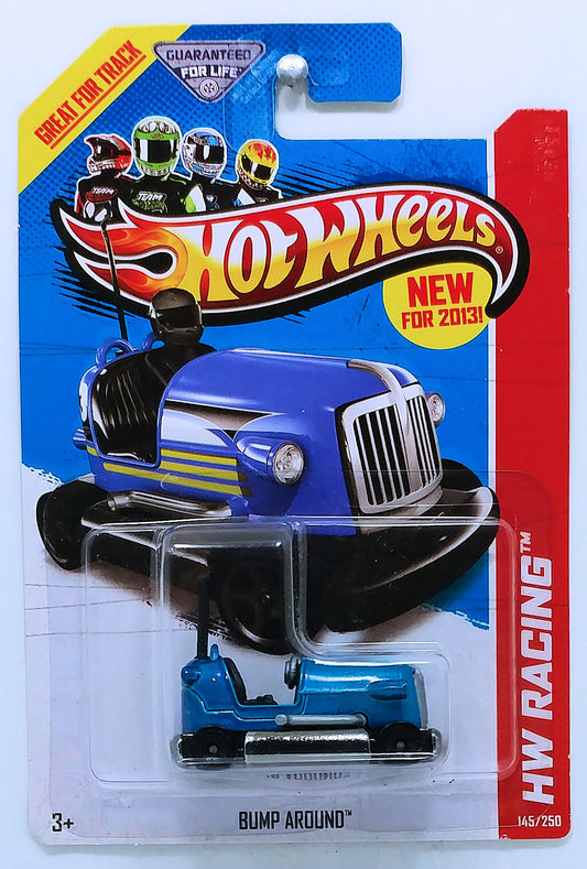 Hot Wheels 2013 - Collector # 145/250 - HW Racing / Super Chromes / New Models - Bump Around - Blue - ERROR No Side Tampos