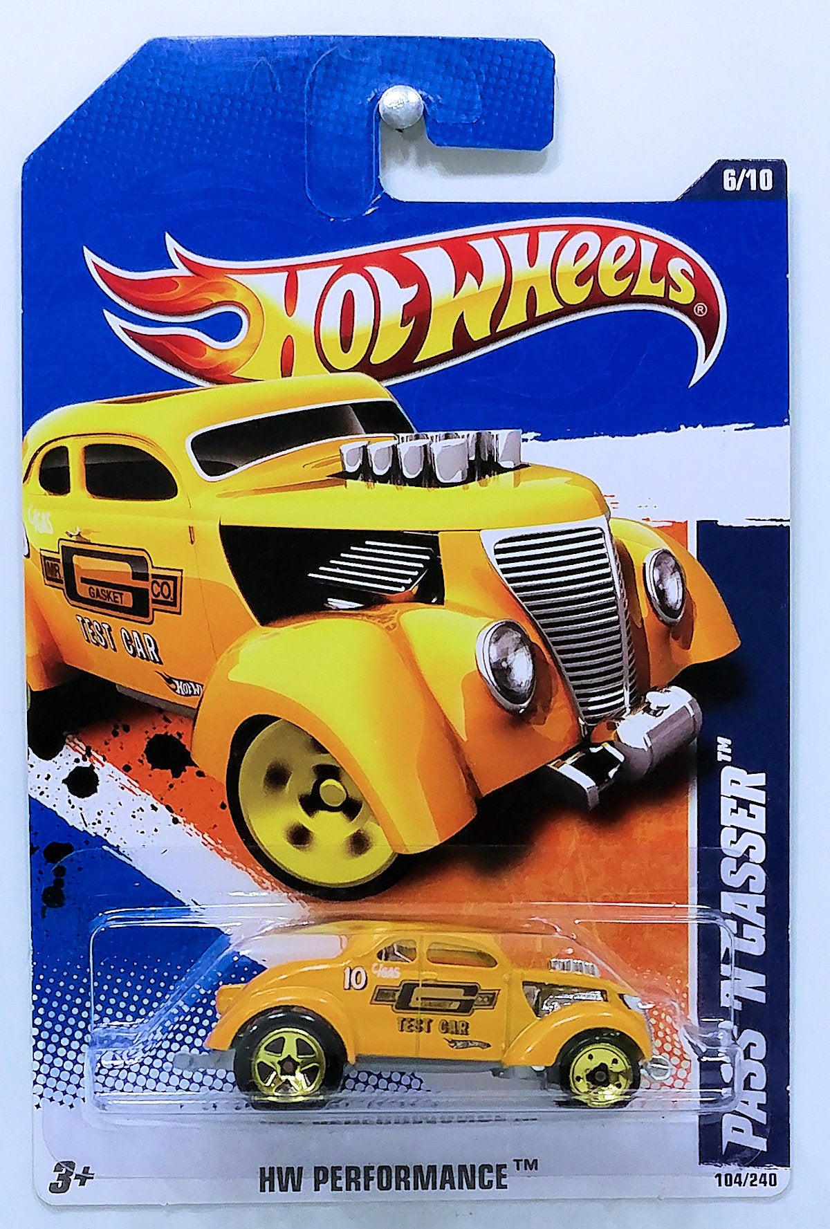 Hot Wheels 2010 - Collector # 104/240 - HW Performance 6/10 - Pass'n Gasser - Dark Yellow