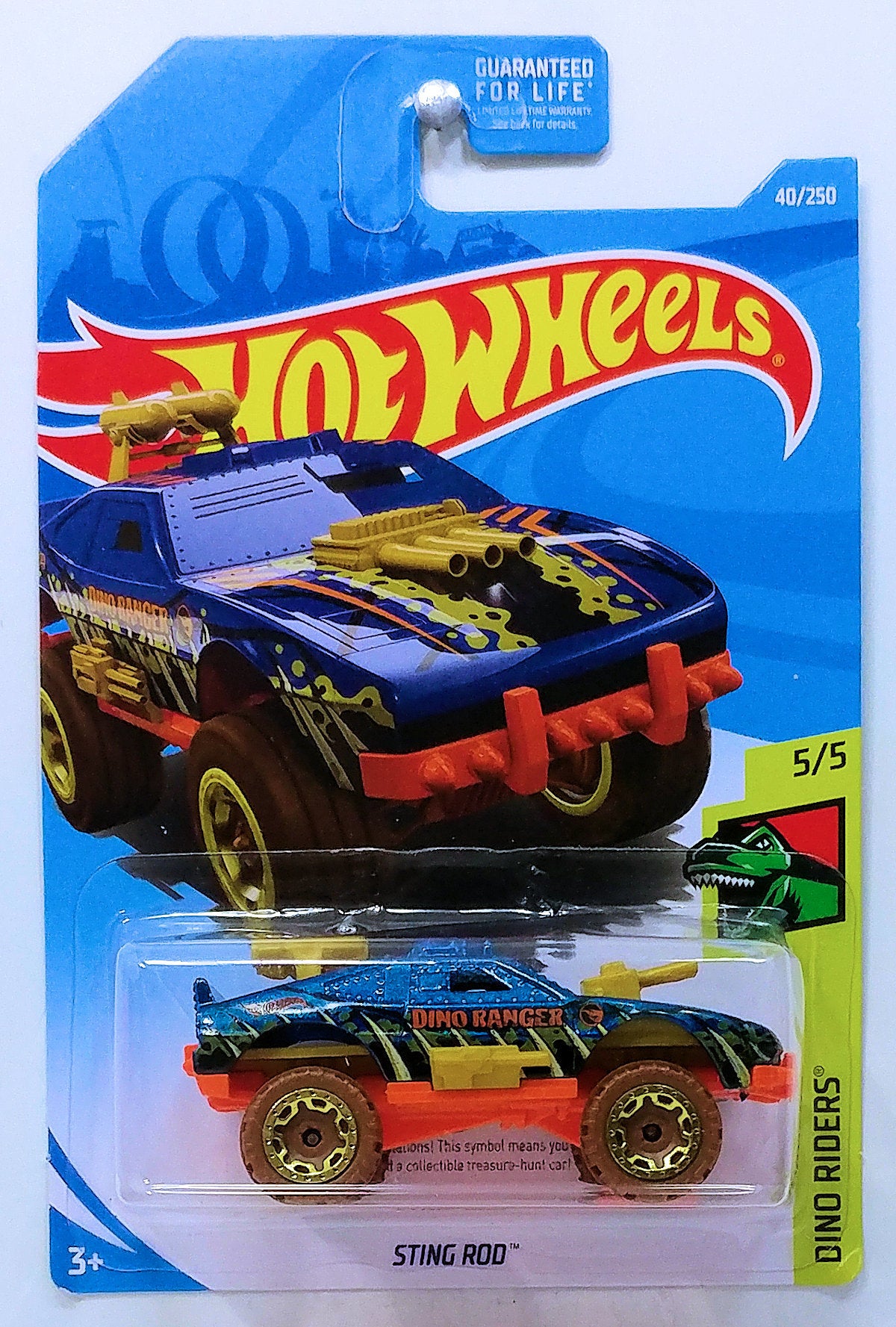 Hot Wheels 2018 - Collector # 040/250 - Dino Riders 5/5 - Sting Rod - Blue