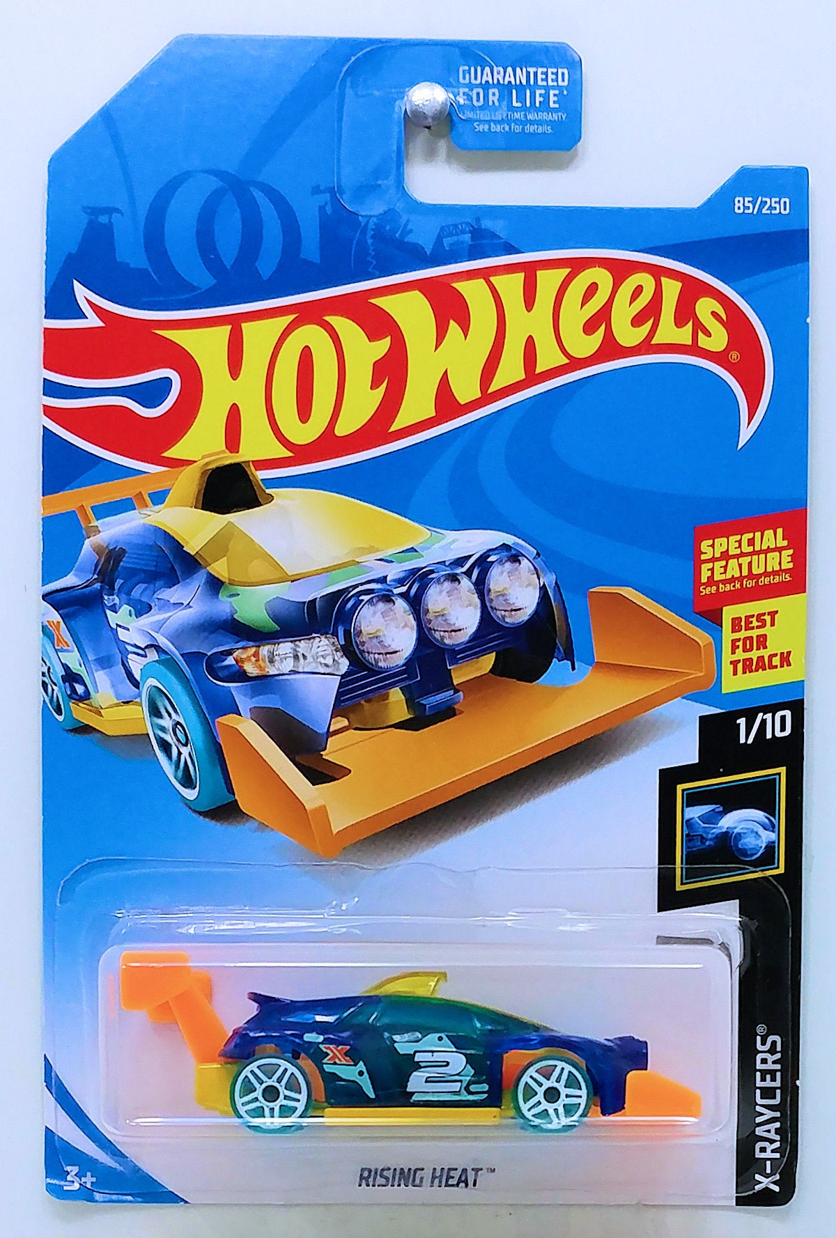 Hot Wheels 2019 - Collector # 085/250 - X-Raycers 1/10 - Rising Heat - Blue
