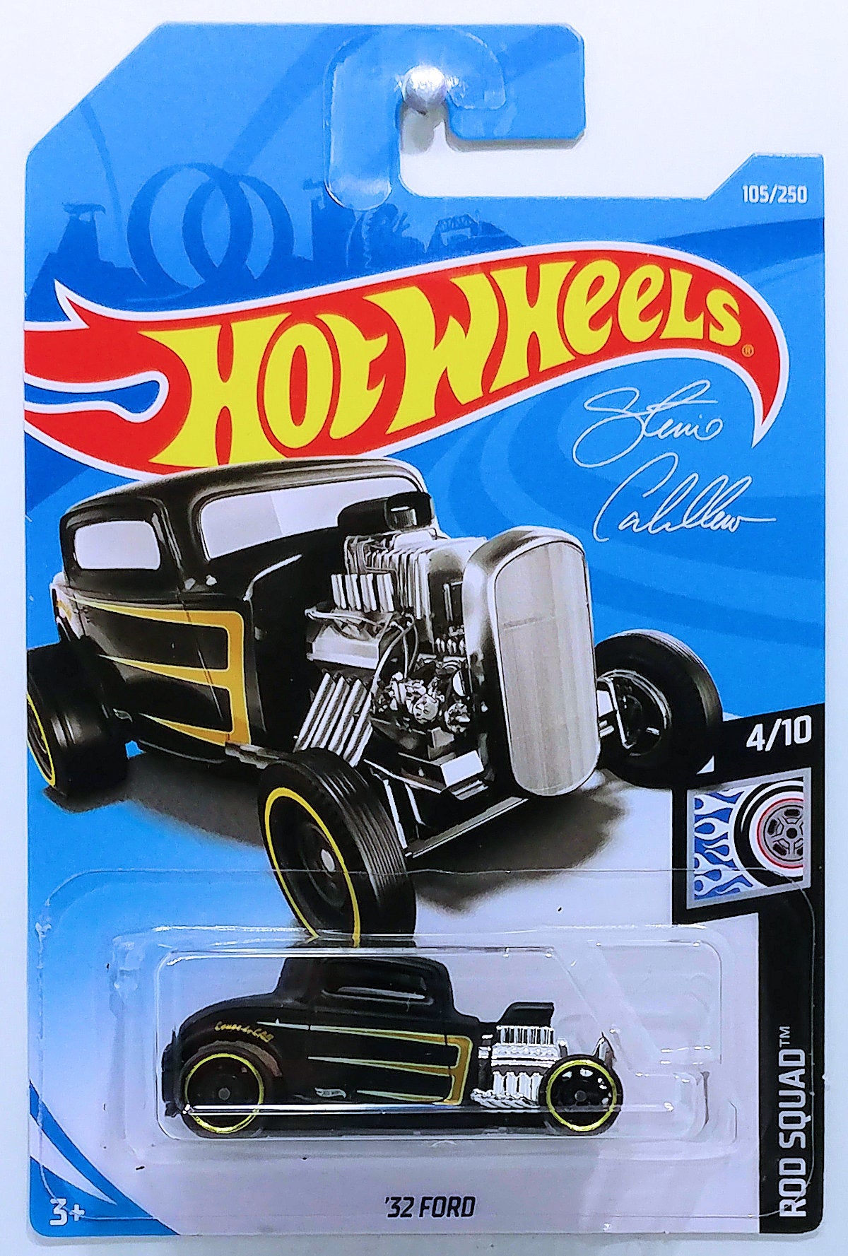 Hot Wheels 2019 - Collector # 105/250 - Rod Squad 4/10 - '32 Ford - Black - IC