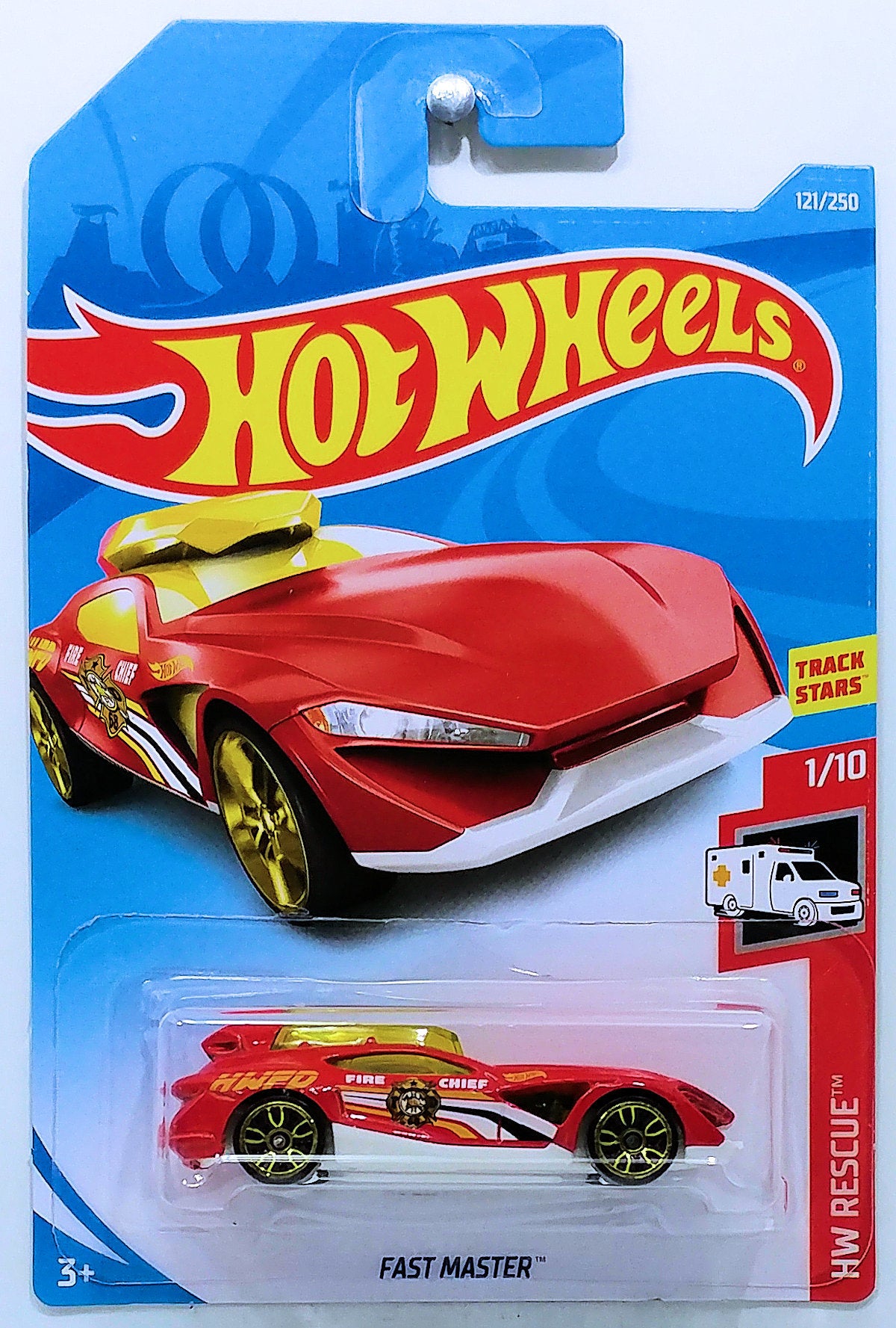 Hot Wheels 2019 - Collectors # 121/250 - HW Rescue 1/10 - Fast Master - Red - IC