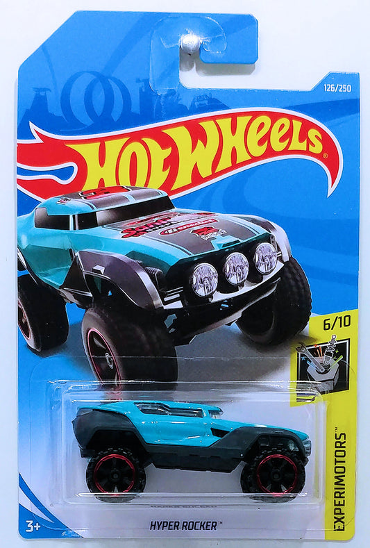 Hot Wheels 2019 - Collector # 126/250 - Experimotors 6/10 - Hyper Rocker - Sky Blue  - IC