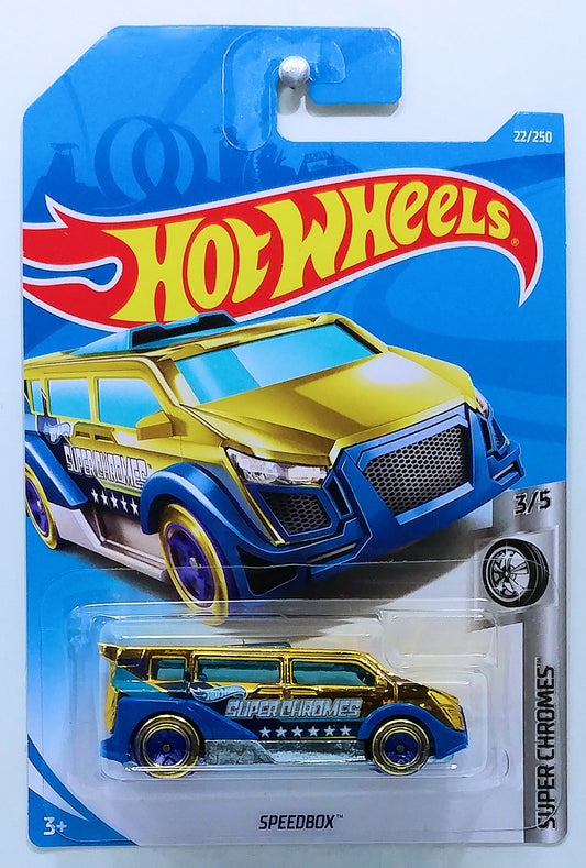 Hot Wheels 2019 - Collector # 022/250 - Super Chromes 3/5 - Speedbox - Gold Chrome  - IC