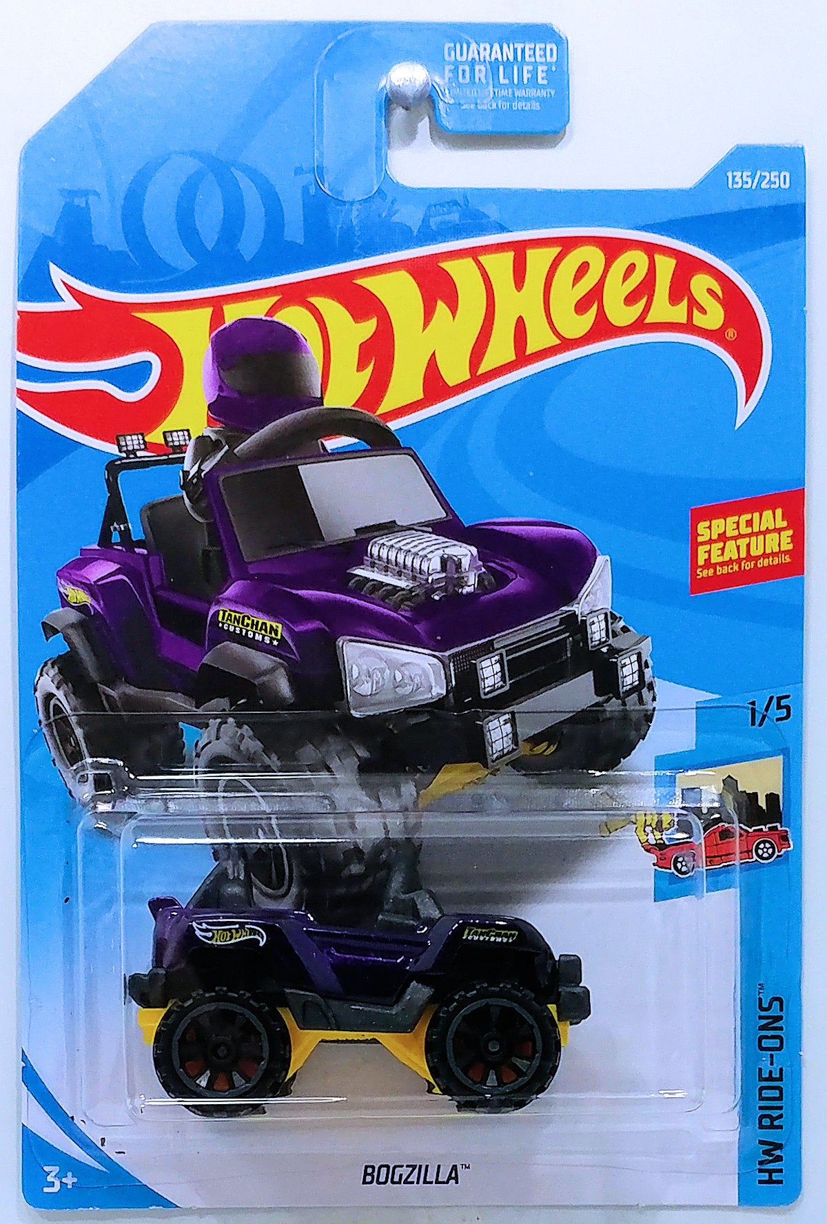 Hot Wheels 2019 - Collector # 135/250 - HW Ride-Ons 1/5 - Bogzilla - Purple