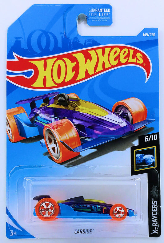 Hot Wheels 2019 - Collector # 149/250 -X-Raycers 6/10 - Carbide - Purple - USA Card