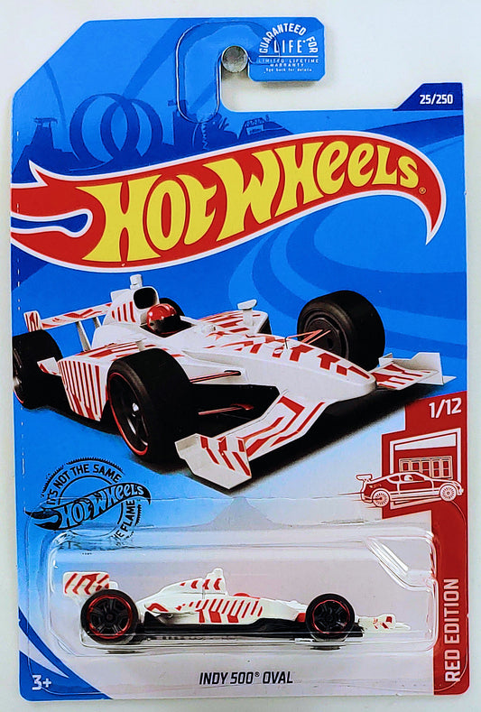 Hot Wheels 2020 - Collector # 025/250 - Red Edition 1/12 - Indy 500 Oval - White