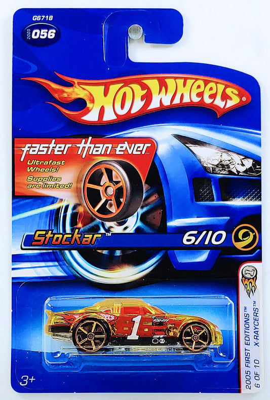 Hot Wheels 2005 - Collector # 056/183 - First Editions / X-Raycers 6/10 - Stockar - Transparent Yellow - Faster Than Ever