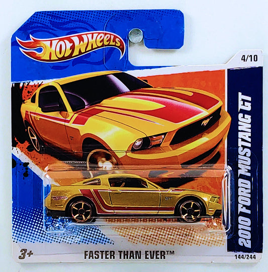 Hot Wheels 2011 - Collector # 144/244 - Faster Than Ever 04/10 - 2010 Ford Mustang GT - Gold - SC