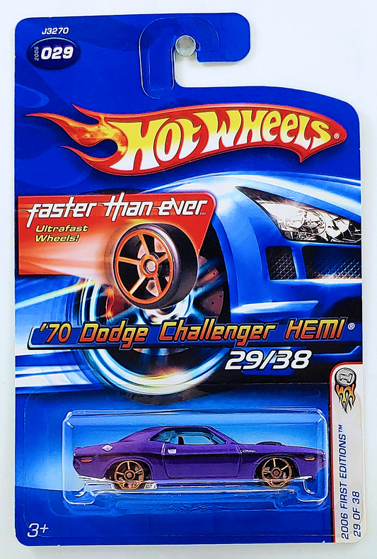 Hot Wheels 2006 - Collector # 029/183 - First Editions 29/38 - '70 Dodge Challenger HEMI - Purple - Faster Than Ever