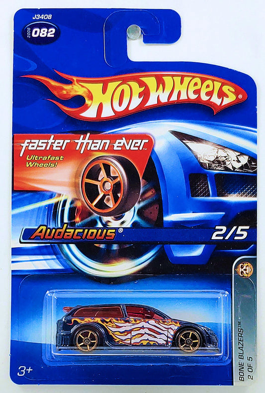 Hot Wheels 2006 - Collector # 082/223 - Bone Blazers 2/5 - Audacious - Dark Blue - Faster Than Ever