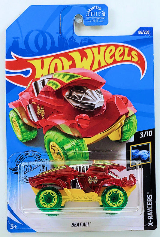 Hot Wheels 2020 - Collector # 086/250 - X-Raycers 3/10 - Beat All - Transparent Red