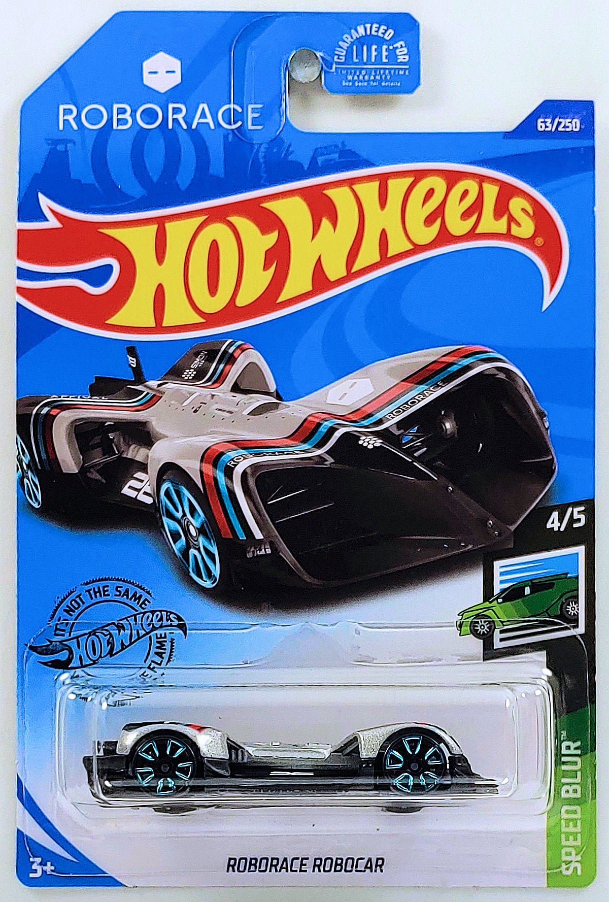 Hot Wheels 2020 - Collector # 063/250 - Speed Blur 4/5 - Roborace Robocar - Silver