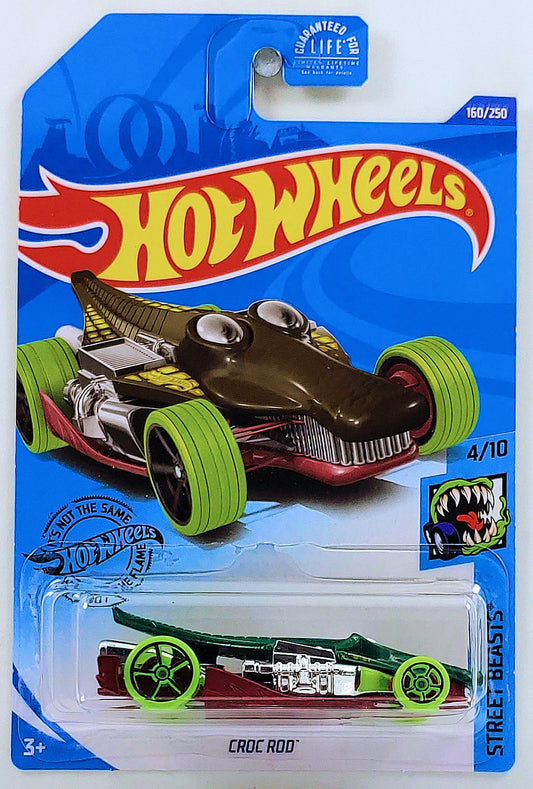 Hot Wheels 2020 - Collector # 160/250 - Street Beasts 4/10 - Croc Rod - Green