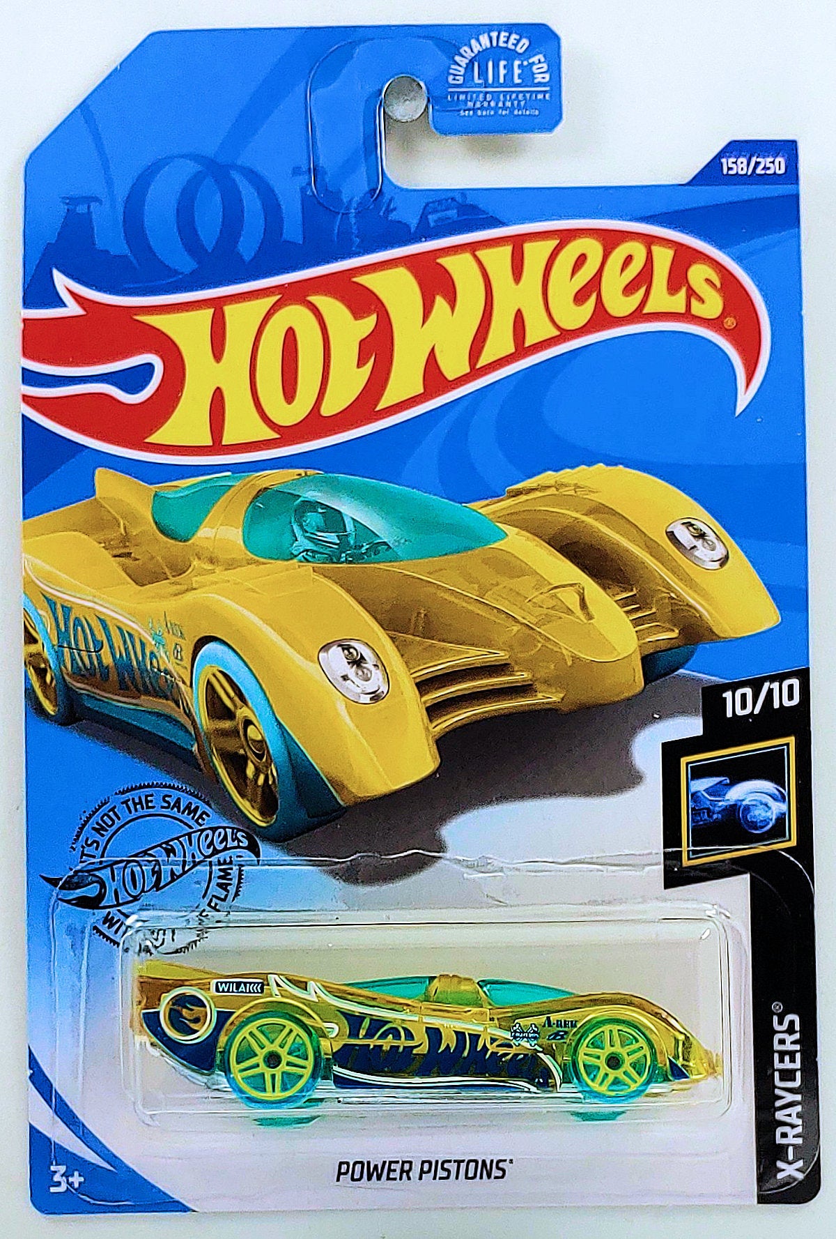 Hot Wheels 2020 - Collector # 158/250 - X-Raycers 10/10 - Treasure Hunts - Power Pistons - Transparent Yellow