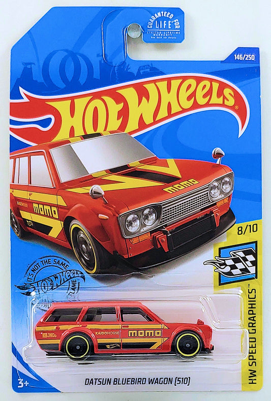 Hot Wheels 2020 - Collector # 146/250 - HW Speed Graphics 8/10 - Datsun Bluebird Wagon (510) - Red / MOMO