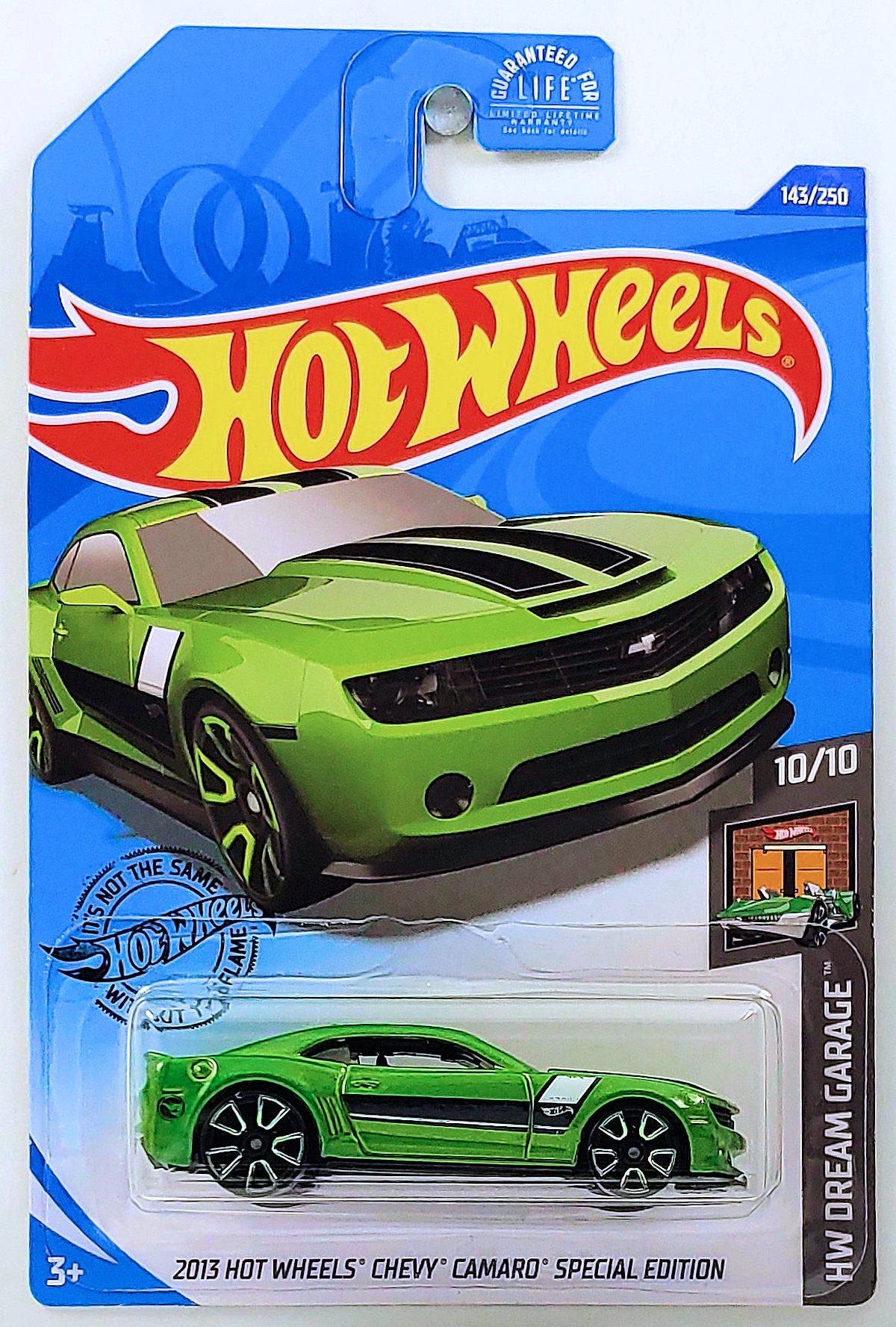 Hot Wheels 2020 - Collector # 143/250 - HW Dream Garage 10/10 - Treasure Hunts - 2013 Hot Wheels Chevy Camaro Special Edition - Metallic Lime Green