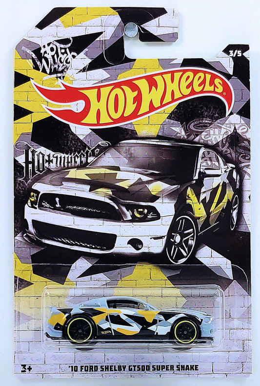 Hot Wheels 2020 - Camouflage Series 3/5 - '10 Ford Shelby GT500 Super Snake - Gray Yellow Black & White Camo - PR5 Wheels