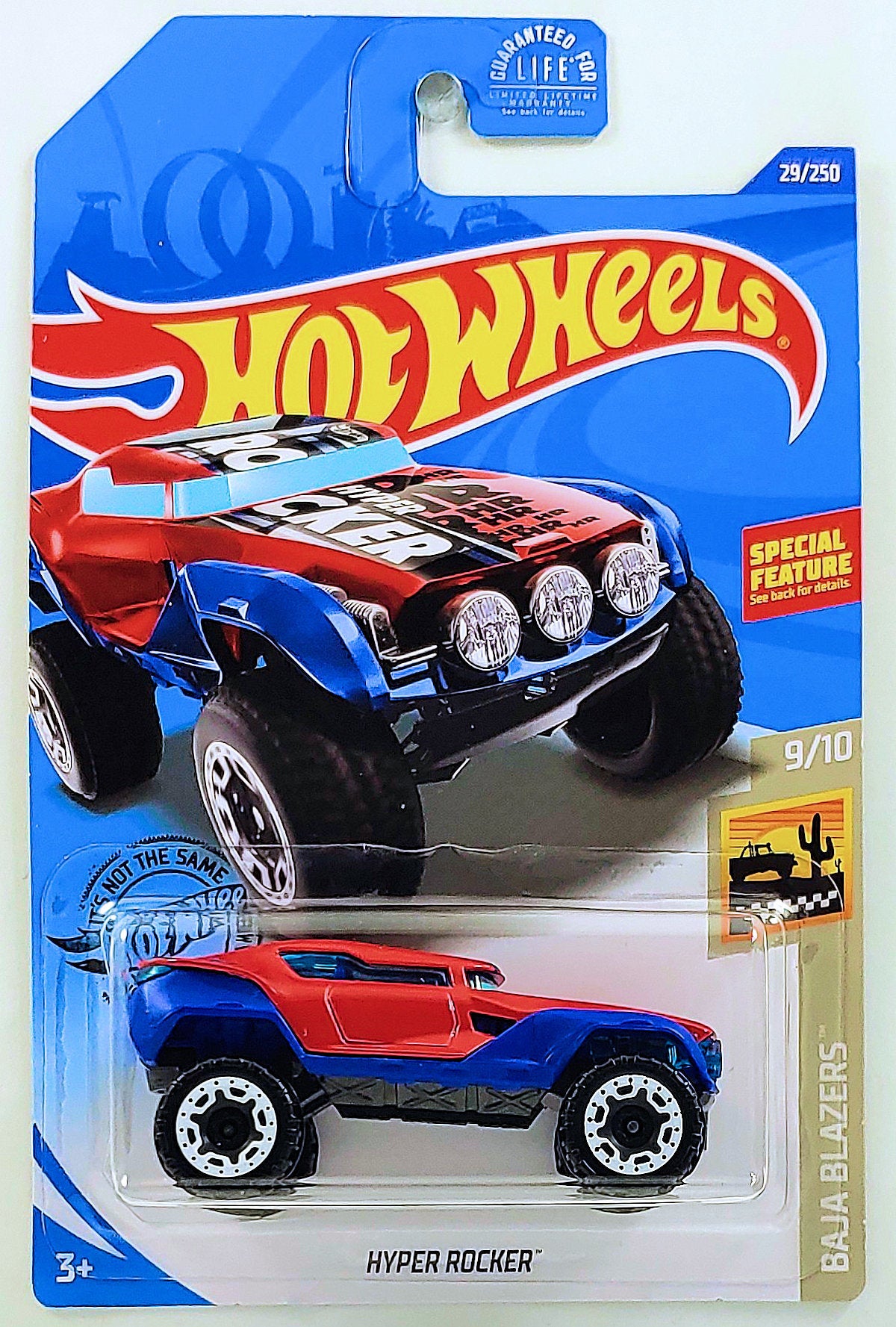 Hot Wheels 2020 - Collector # 029/250 - Baja Blazers 9/10 - Hyper Rocker - Red with Blue Fenders