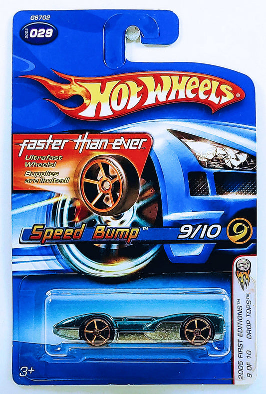 Hot Wheels 2005 - Collector # 029/183 - First Editions / Drop Tops 9/10 - Faster Than Ever - Speed Bump - Teal - FTE Wheels