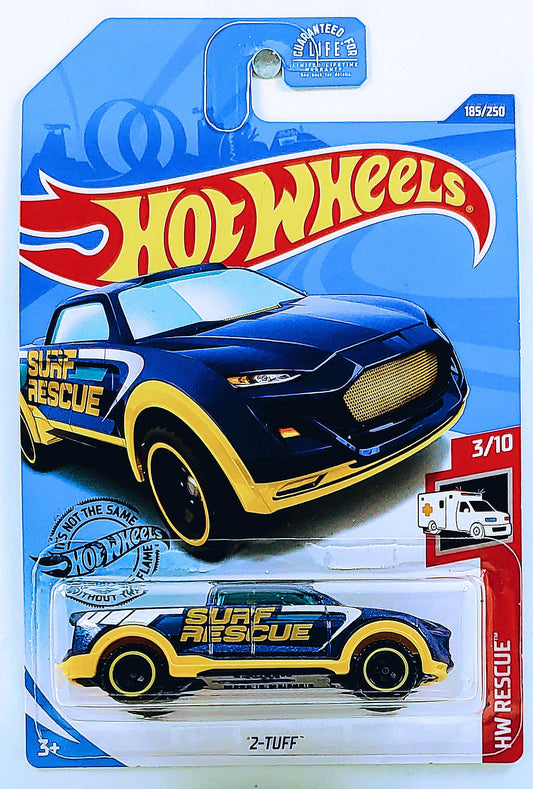 Hot Wheels 2020 - Collector # 185/250 - HW Rescue 3/10 - 2-Tuff - Blue / Surf Rescue